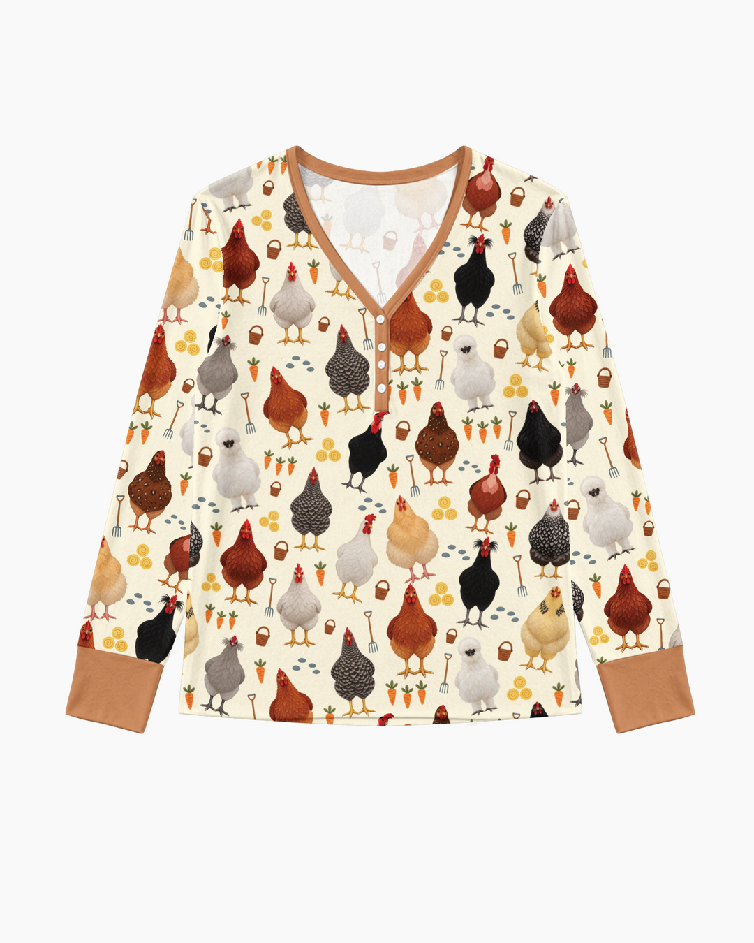Little Chicken Farmer Bamboo Women Pajama Set