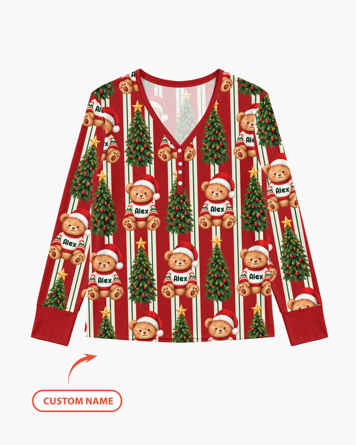 Christmas Bear Bamboo Women Pajama Set