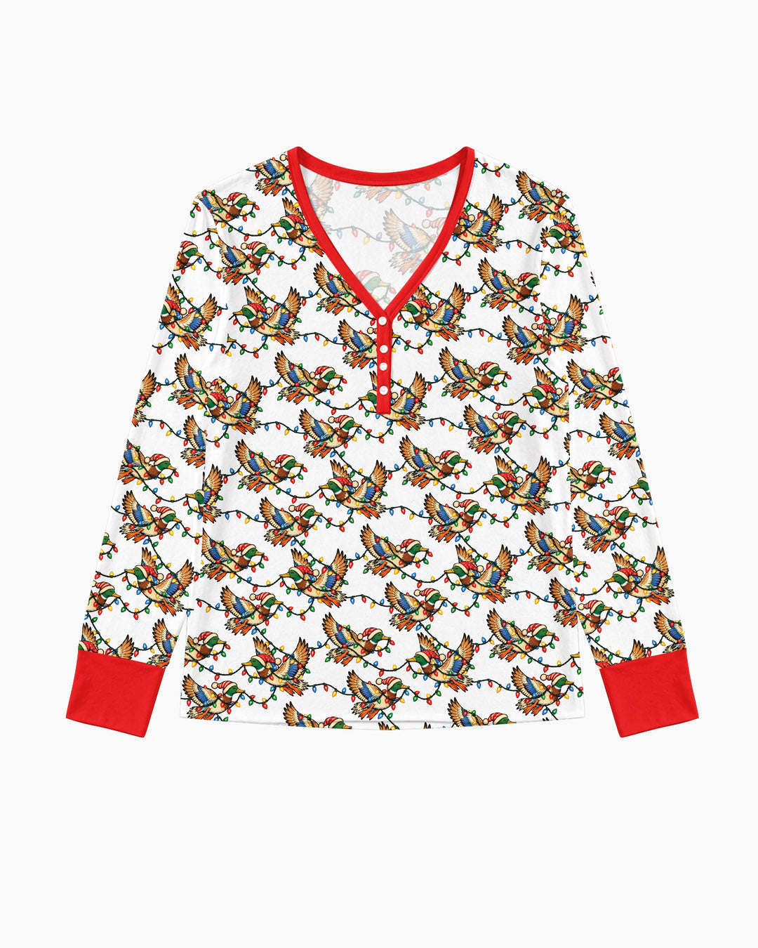 Preppy Christmas Mallard Duck Bamboo Women Pajama Set