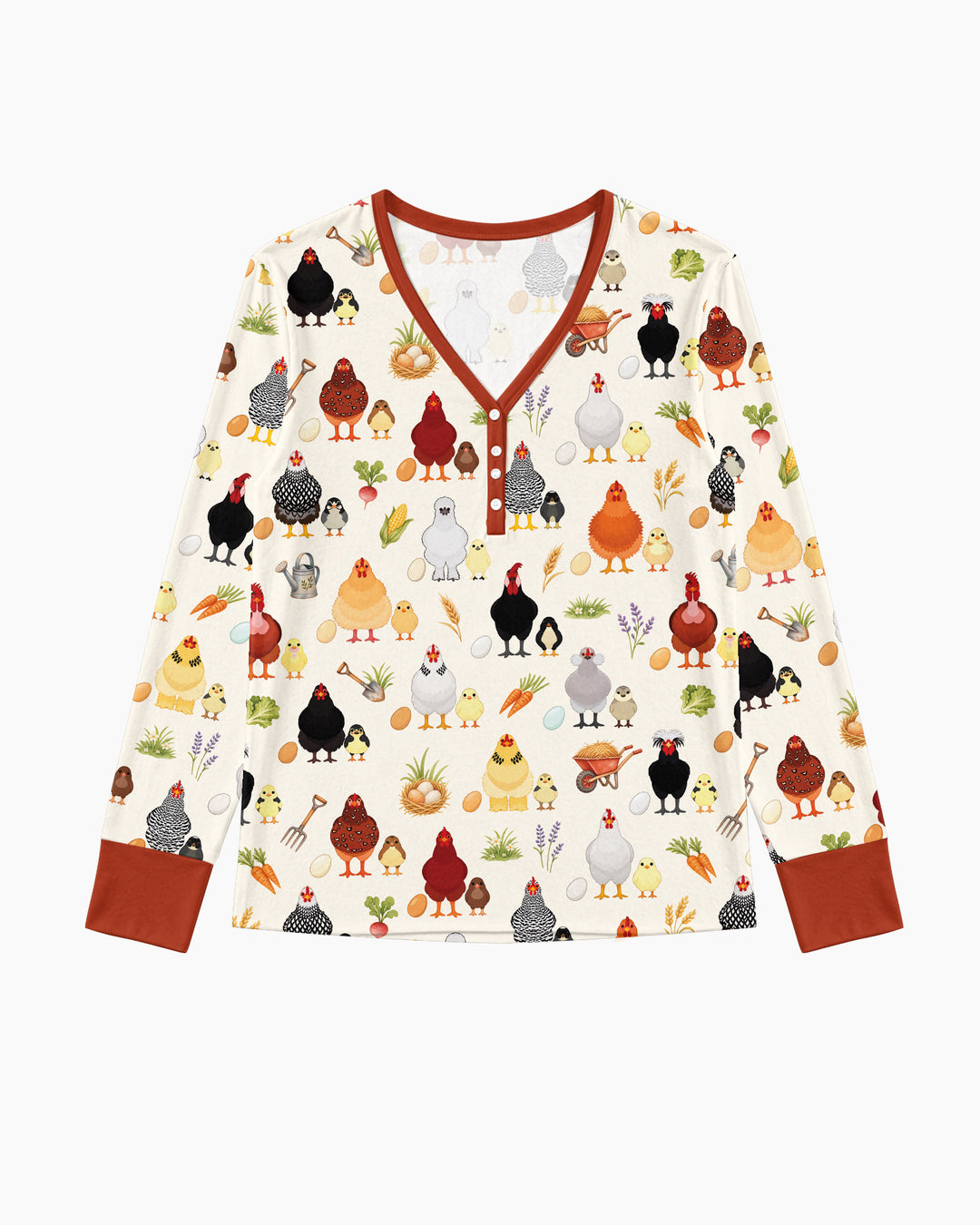 Chicks & Eggs Bamboo Women Pajama Set