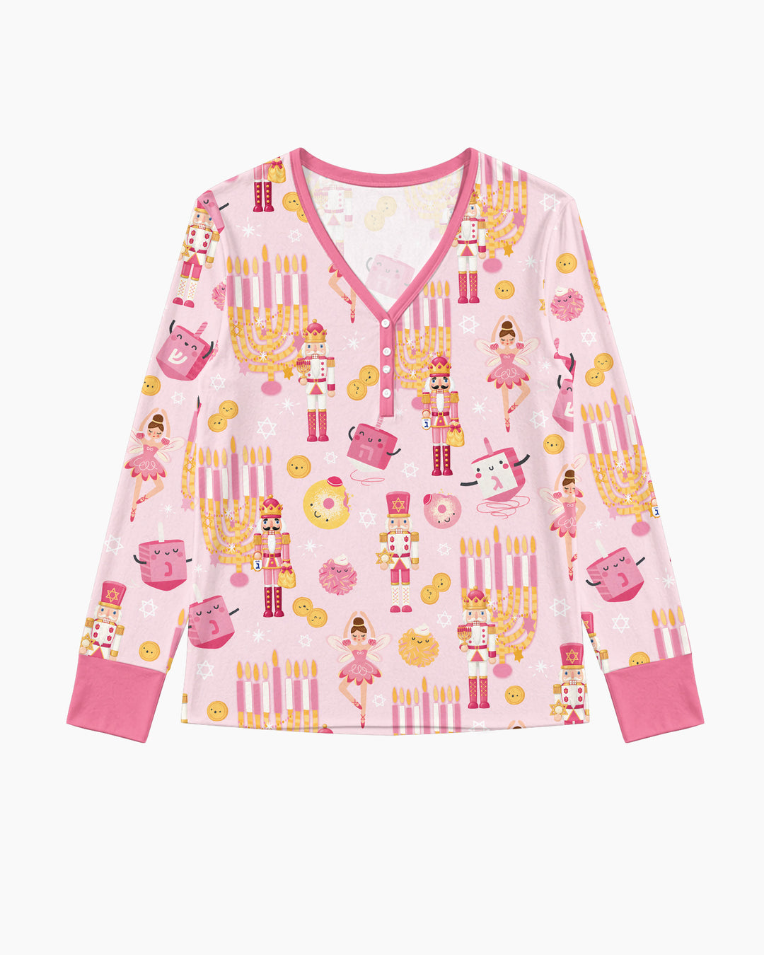Hanukkah Nutcracker King Family Matching Bamboo Women Pajama Set
