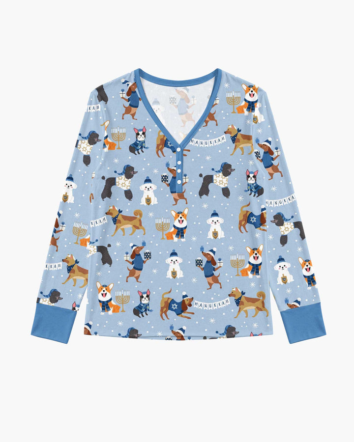 Hanukkah Dogs Bamboo Women Pajama Set
