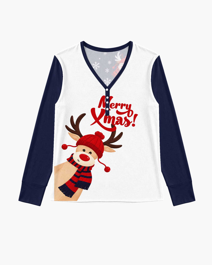 Merry Reindeer Nights Bamboo Women Pajama Set