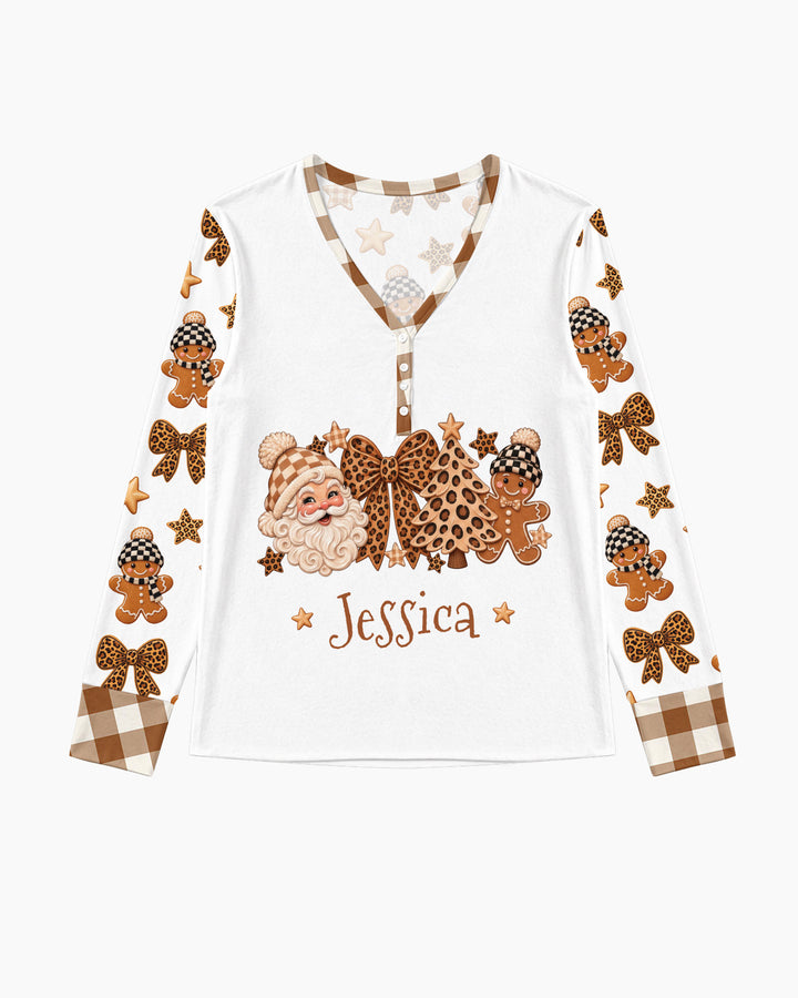 Leopard Christmas Magic Bamboo Women Pajama Set