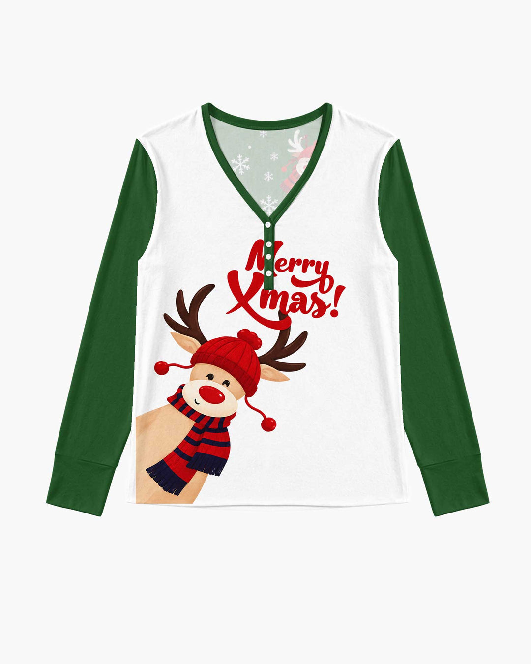 Merry Reindeer Nights Bamboo Women Pajama Set