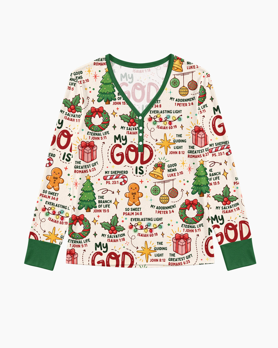 Christmas My God Is Bamboo Women Pajama Set