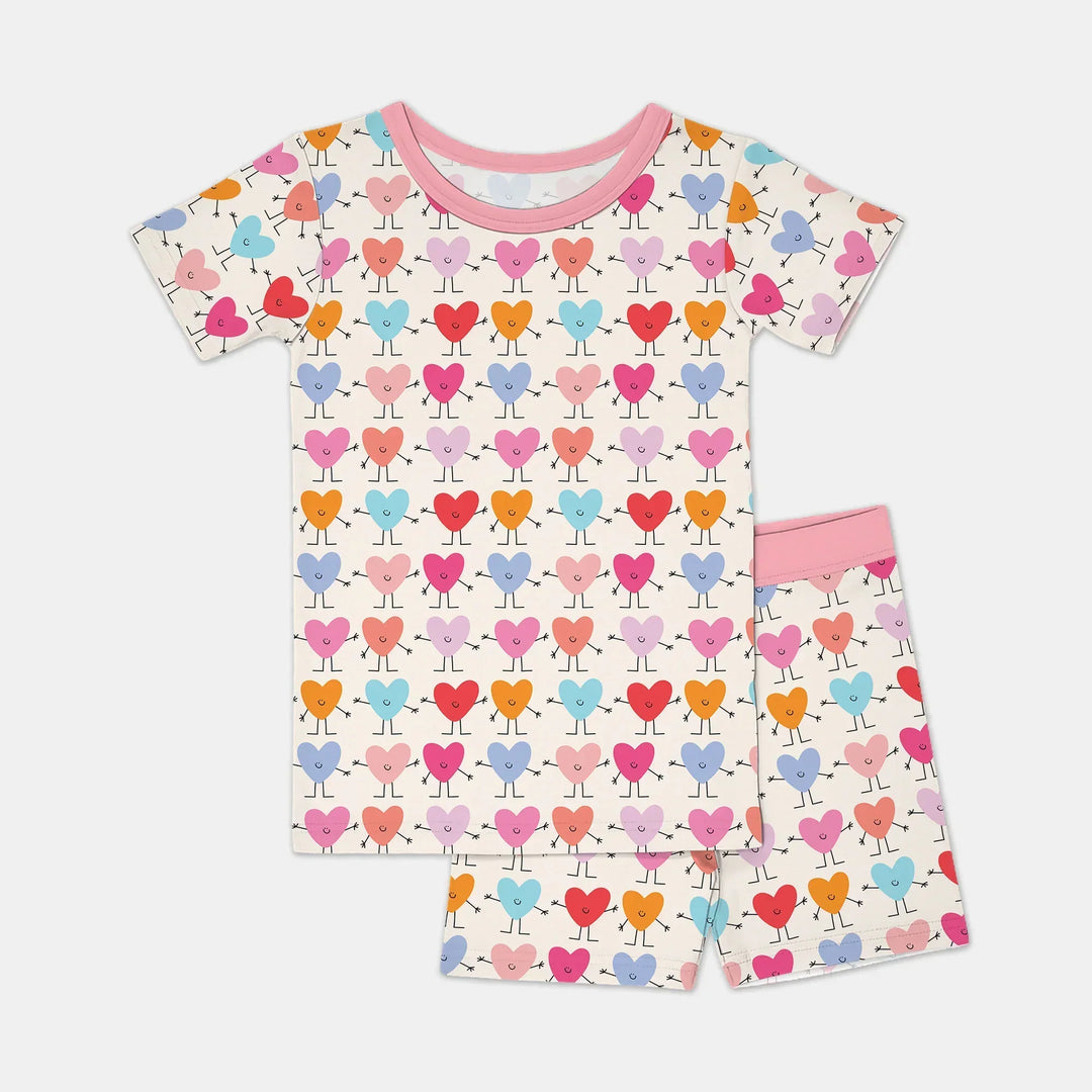 Template Zweiteiliges Pyjama-Set mit kurzen Ärmeln und Shorts