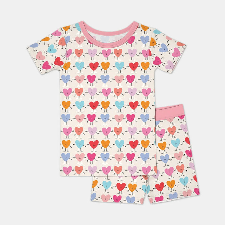 Template Zweiteiliges Pyjama-Set mit kurzen Ärmeln und Shorts