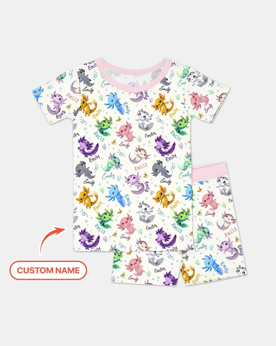 Zweiteiliges Pyjama-Set mit kurzen Ärmeln und Shorts im Sommer-Design