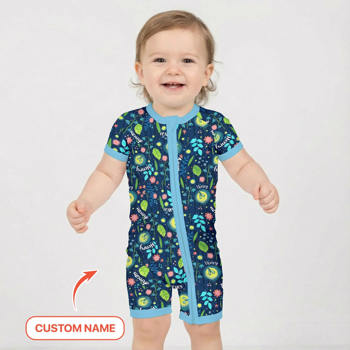 Nighttime Bugs Custom Name Bamboo Shorty Zippy