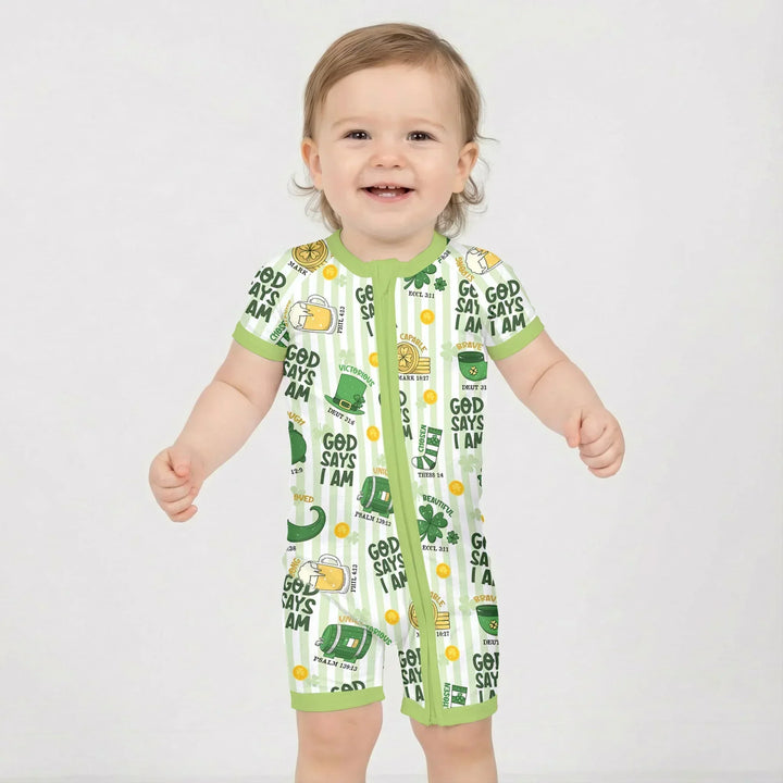 God Says I Am - Lucky & Loved Bamboo Shorty Zippy