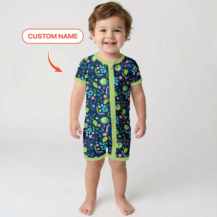 Nighttime Bugs Custom Name Bamboo Shorty Zippy