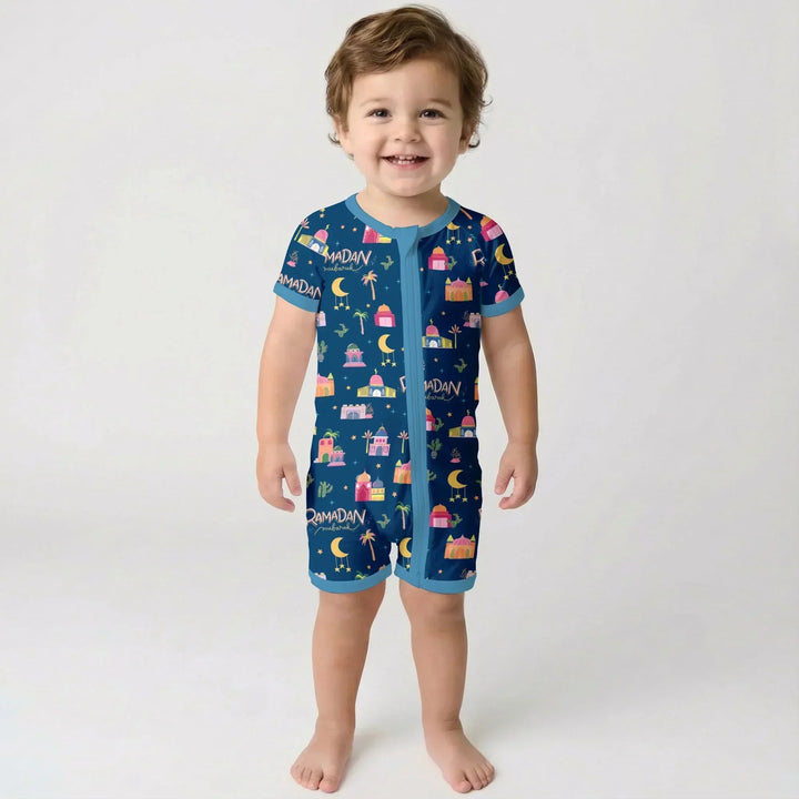Ramadan Kareem Family Matching Bamboo Shorty Zippy
