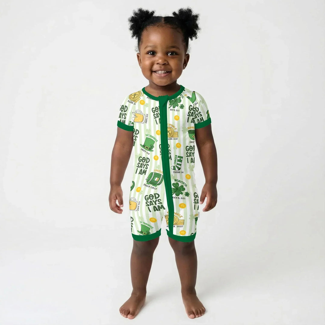 God Says I Am - Lucky & Loved Bamboo Shorty Zippy