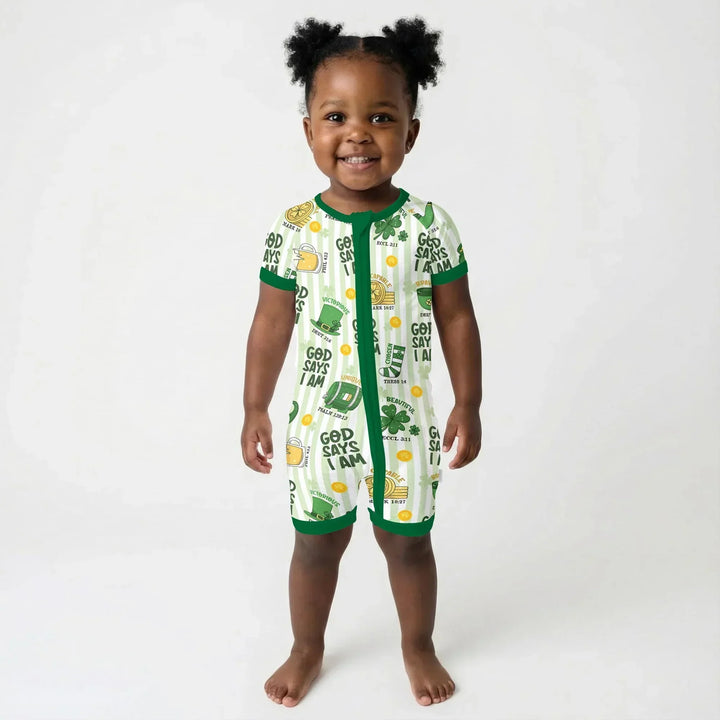 God Says I Am - Lucky & Loved Bamboo Shorty Zippy