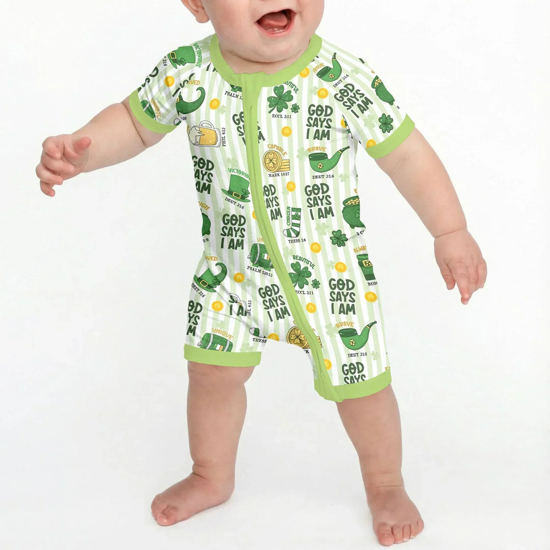 God Says I Am - Lucky & Loved Bamboo Shorty Zippy