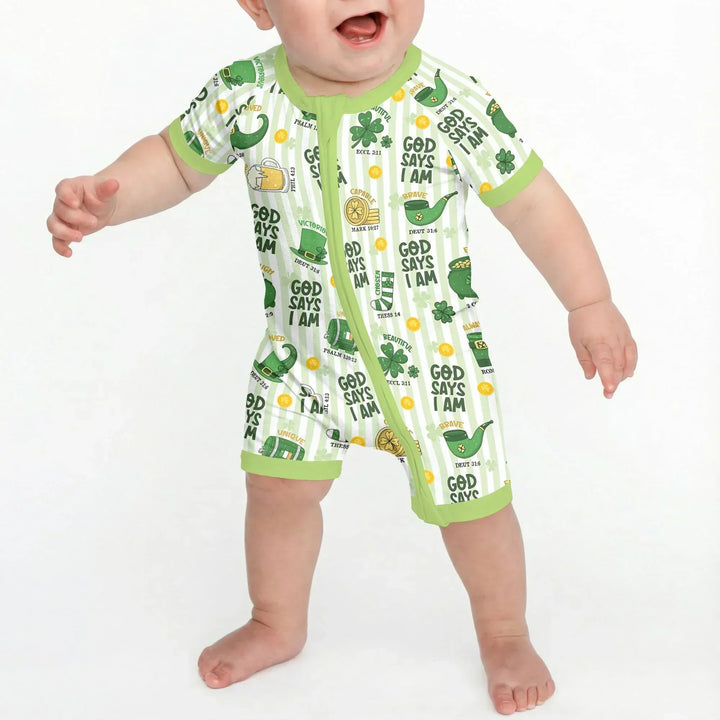 God Says I Am - Lucky & Loved Bamboo Shorty Zippy