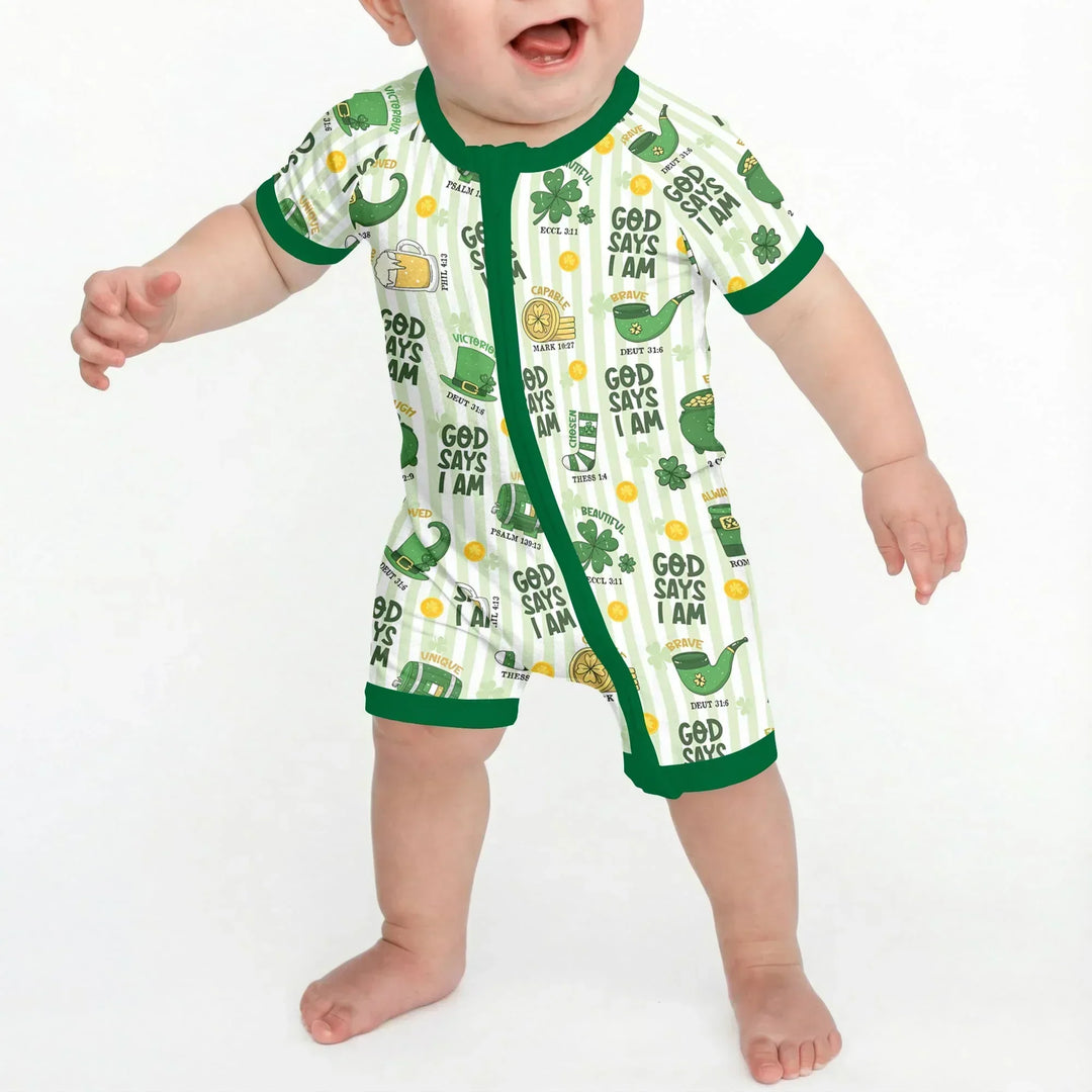 God Says I Am - Lucky & Loved Bamboo Shorty Zippy