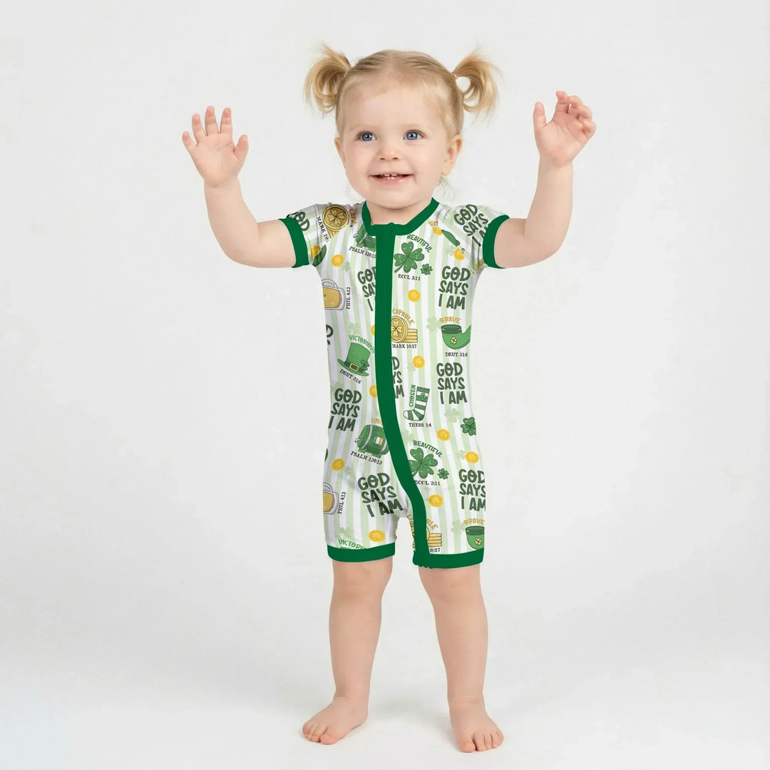 God Says I Am - Lucky & Loved Bamboo Shorty Zippy