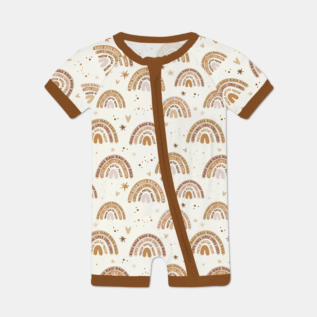 Back Lives Matter Rainbow Bamboo Shorty Zippy