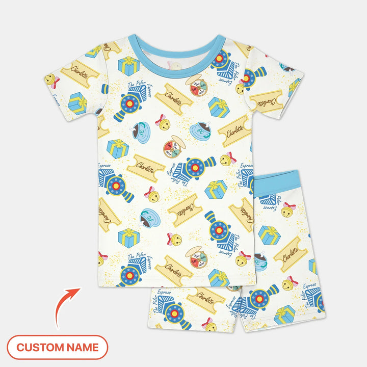 Zweiteiliges Pyjama-Set mit kurzen Ärmeln und Shorts im Sommer-Design