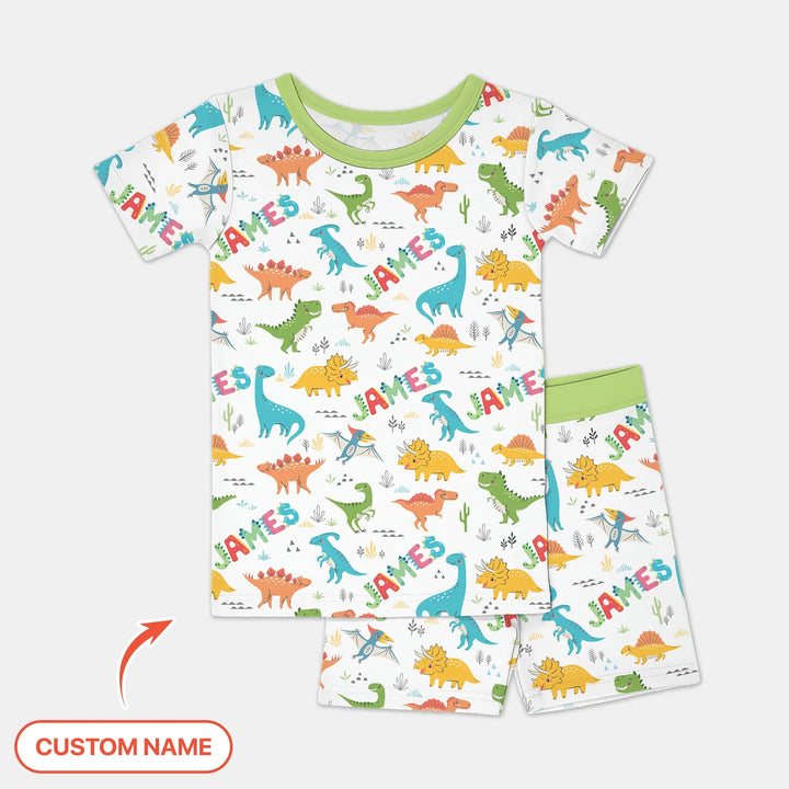 Zweiteiliges Pyjama-Set mit kurzen Ärmeln und Shorts im Sommer-Design