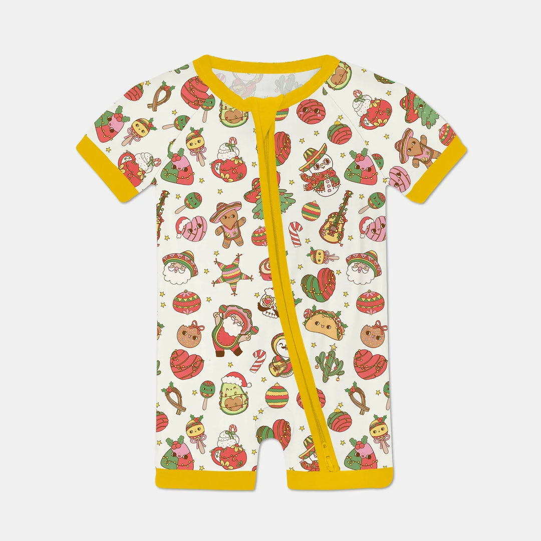 La Fiesta de Navidad Shorty Zippy , La Fiesta de Navidad Shorty Zippy - 0-3M / Yellow