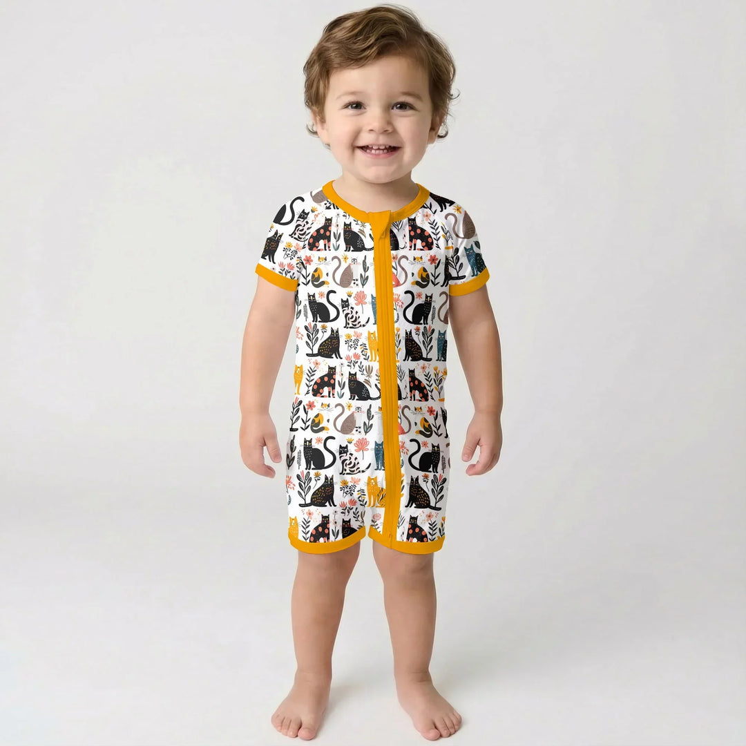 Botanical Cats Bamboo Shorty Zippy