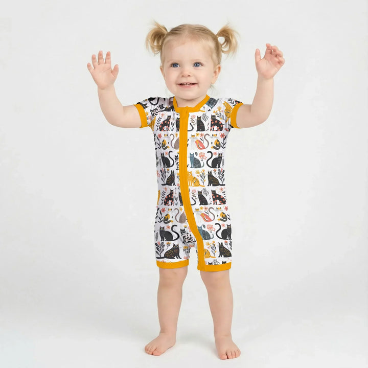 Botanical Cats Bamboo Shorty Zippy