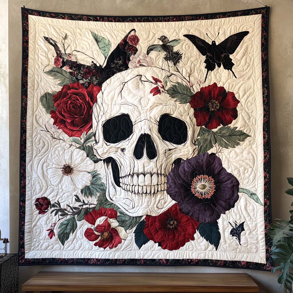 Skull Forest Spirit Bamboo Quilt Blanket