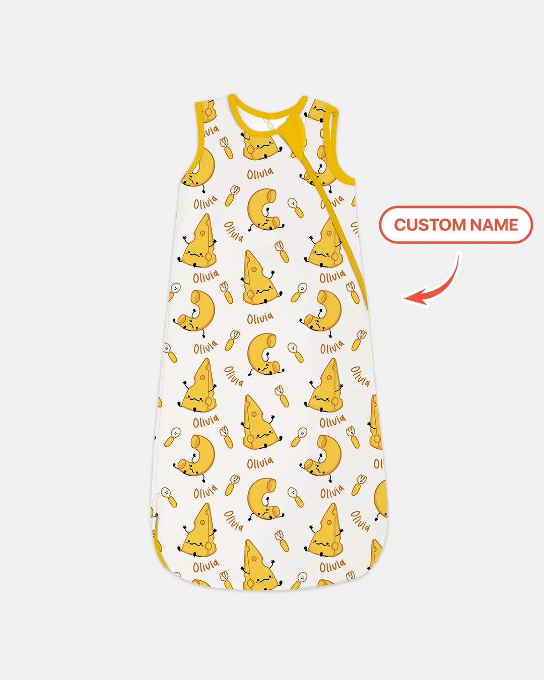 Custom Name Mac & Cheese Club Bamboo Sleep Bag