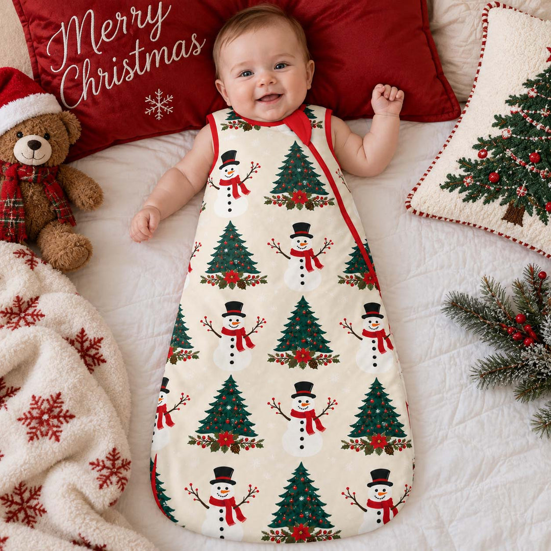 Snowman Christmas Tree Wonderland Bamboo Sleep Bag