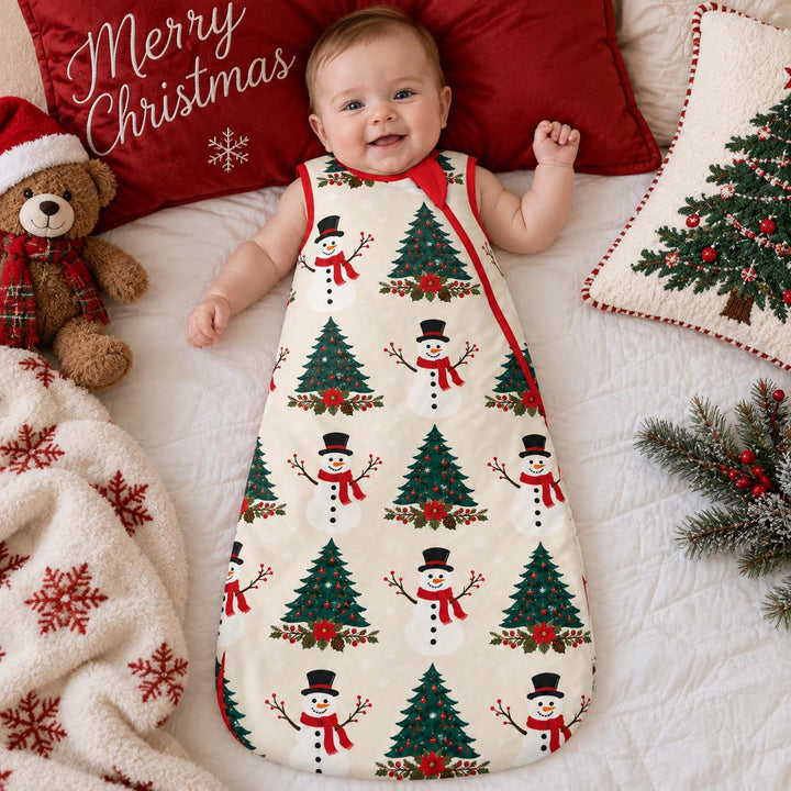 Snowman Christmas Tree Wonderland Bamboo Sleep Bag