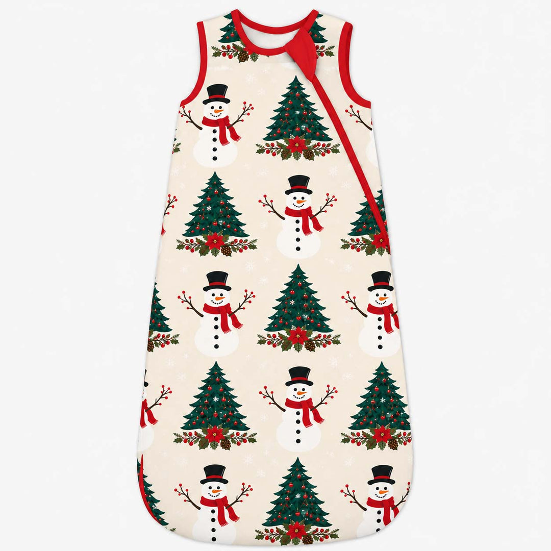 Snowman Christmas Tree Wonderland Bamboo Sleep Bag