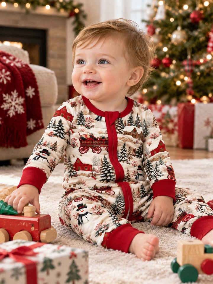 Snowman Winter Village Bamboo Convertible Zippy
