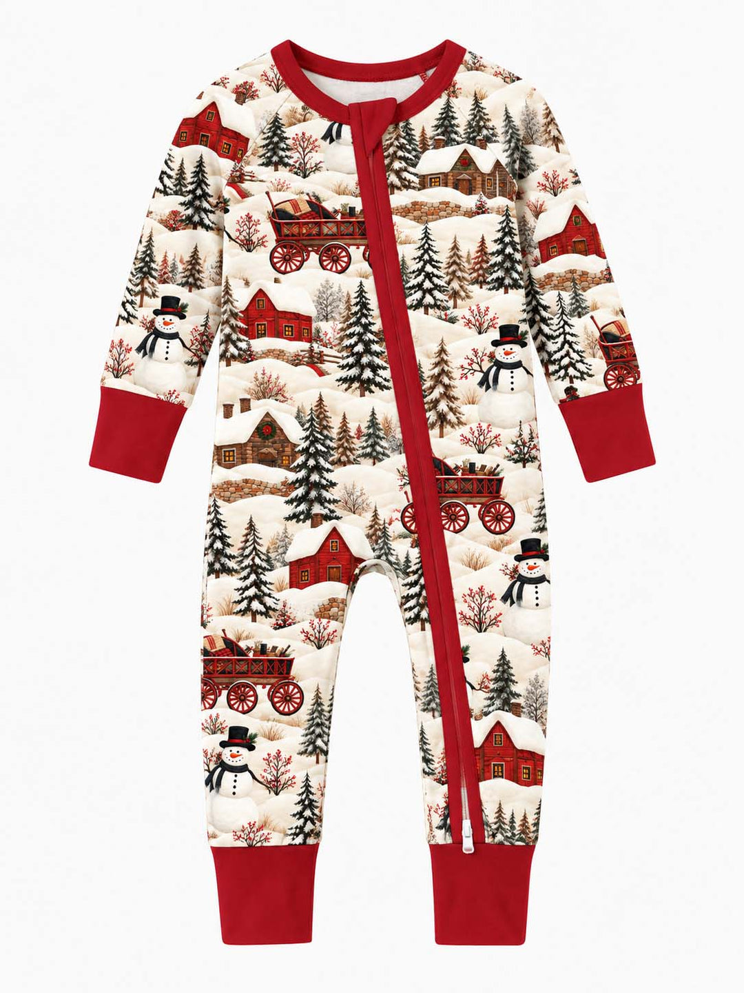 Snowman Winter Village Bamboo Convertible Zippy