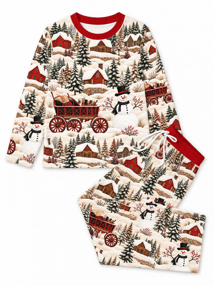 Snowman Winter Village Bamboo Men's Pajama Set