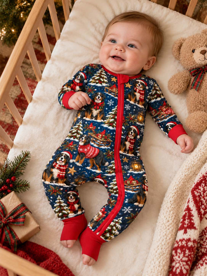 Snowy Bernese Christmas Bamboo Convertible Zippy