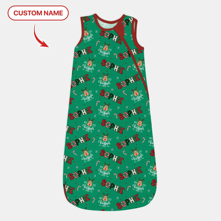 Custom Name "My First Christmas" Sleep Bag , Custom Name "My First Christmas" Sleep Bag - XS / 0.5 TOG