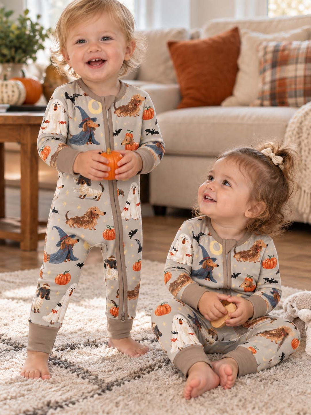 Spooky Dachshund Halloween Night Bamboo Convertible Zippy