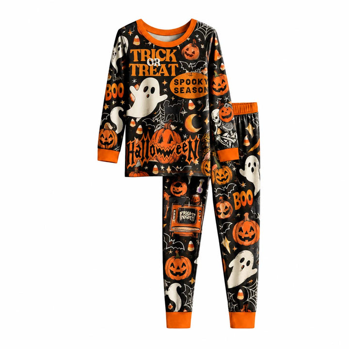 Spooky Season Trick or Treat Bamboo Two Piece Long Sleeve Pajama Set