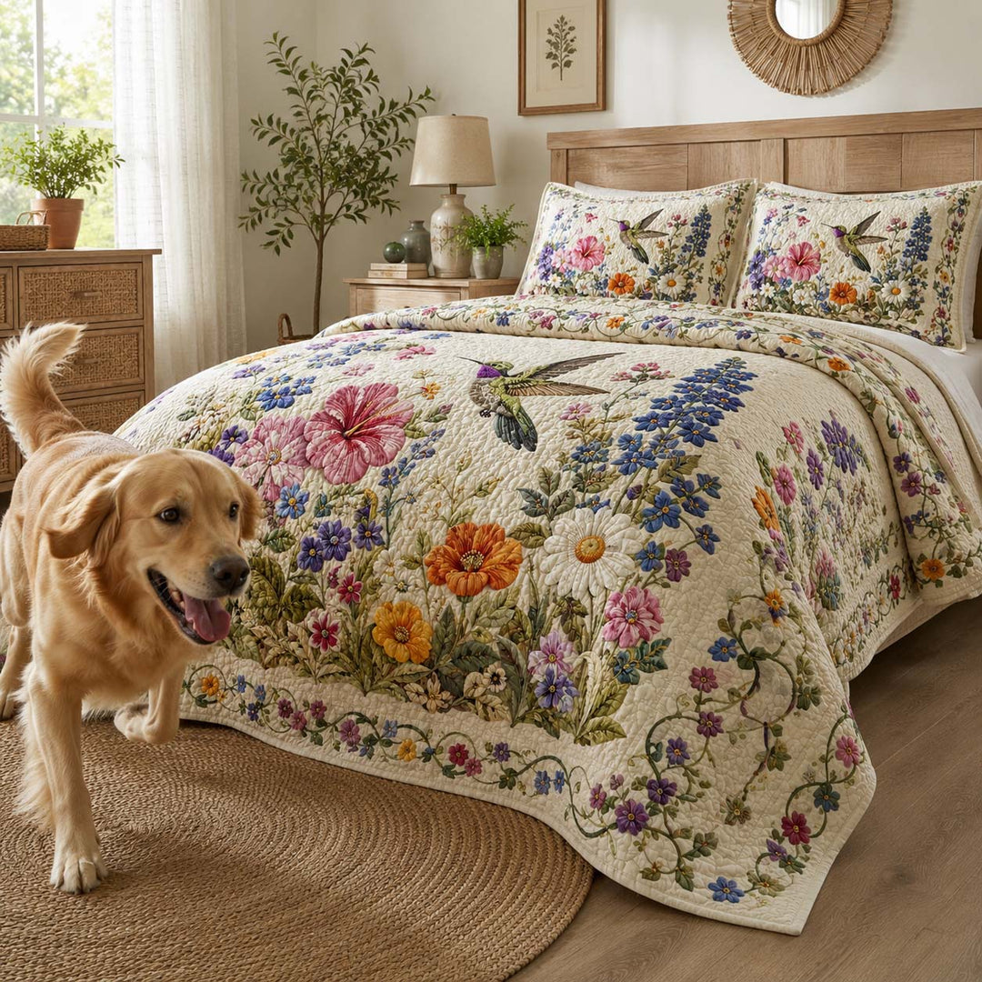 Spring Nectar Bamboo Quilt Bedding Set