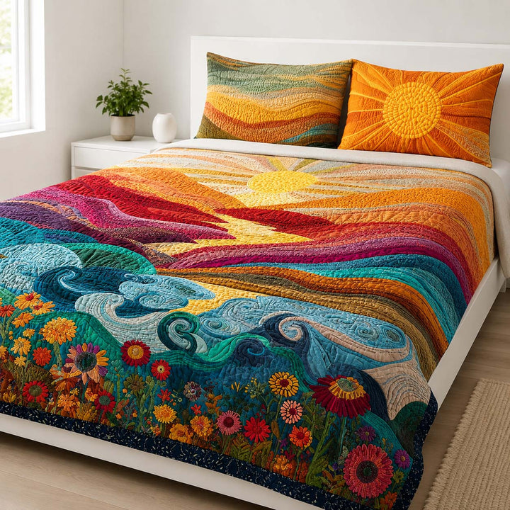 Sunny Escape Bamboo Quilt Bedding Set