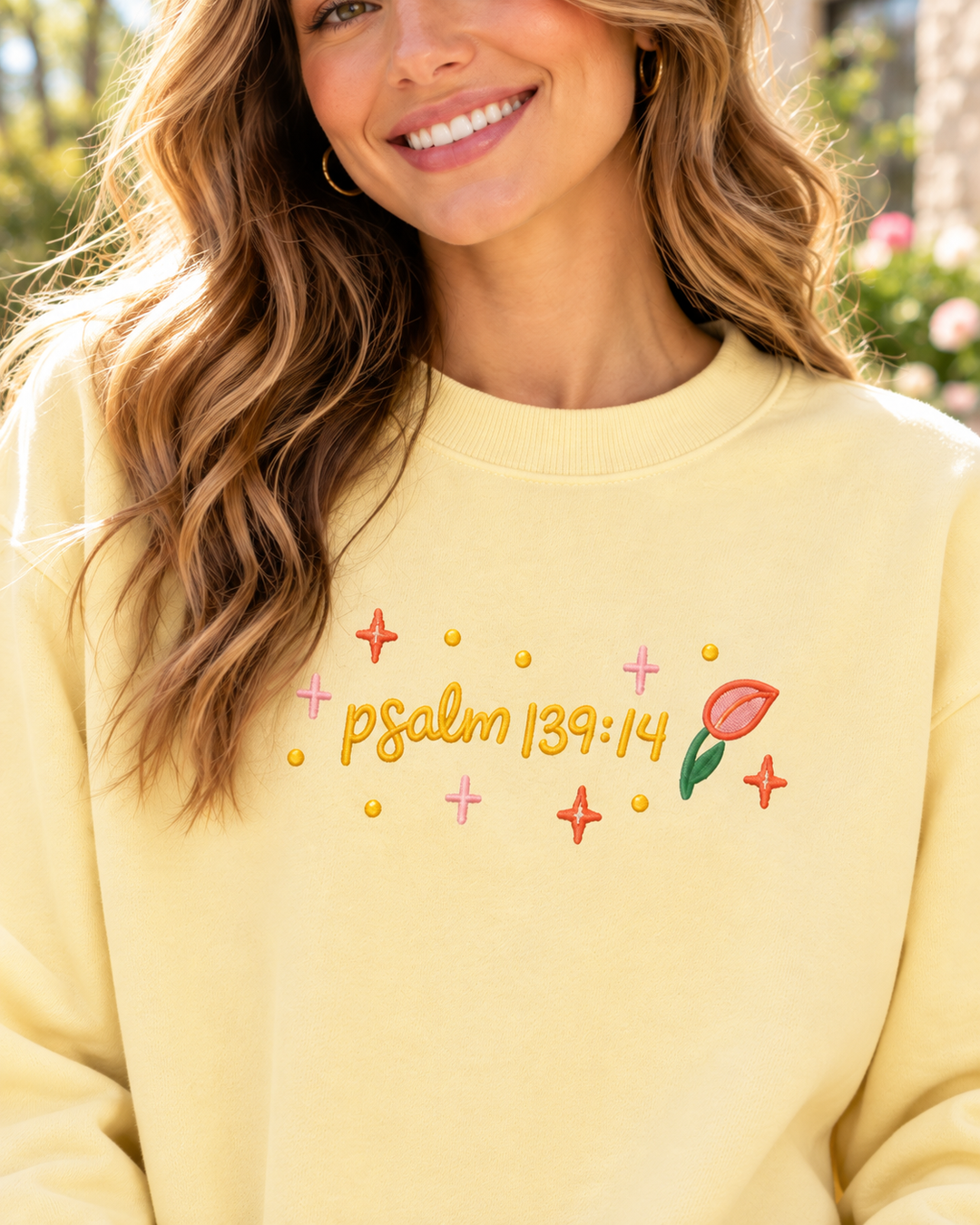 Template Damen-Rundhals-Sweatshirt aus Bambus