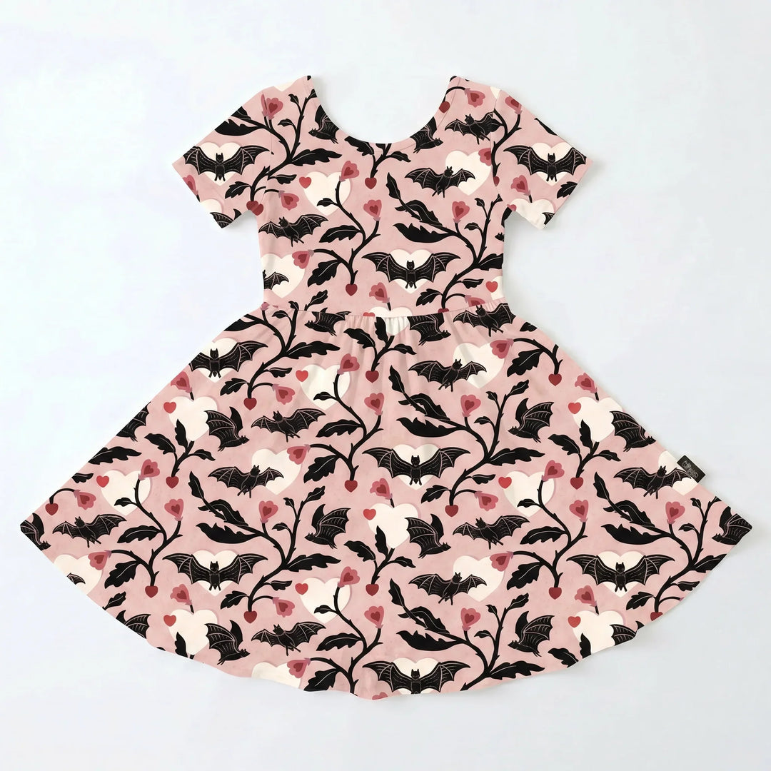 Mitternacht Fledermaus Garten Bambus Drehkleid