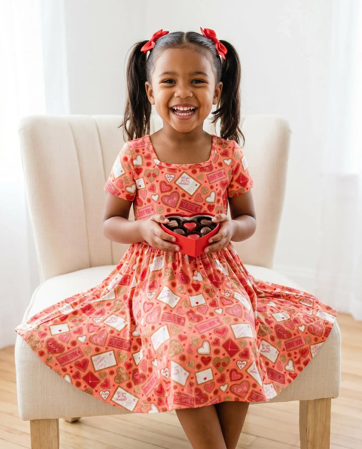 Sweetheart Mail Mix Bambus-Wirbelkleid