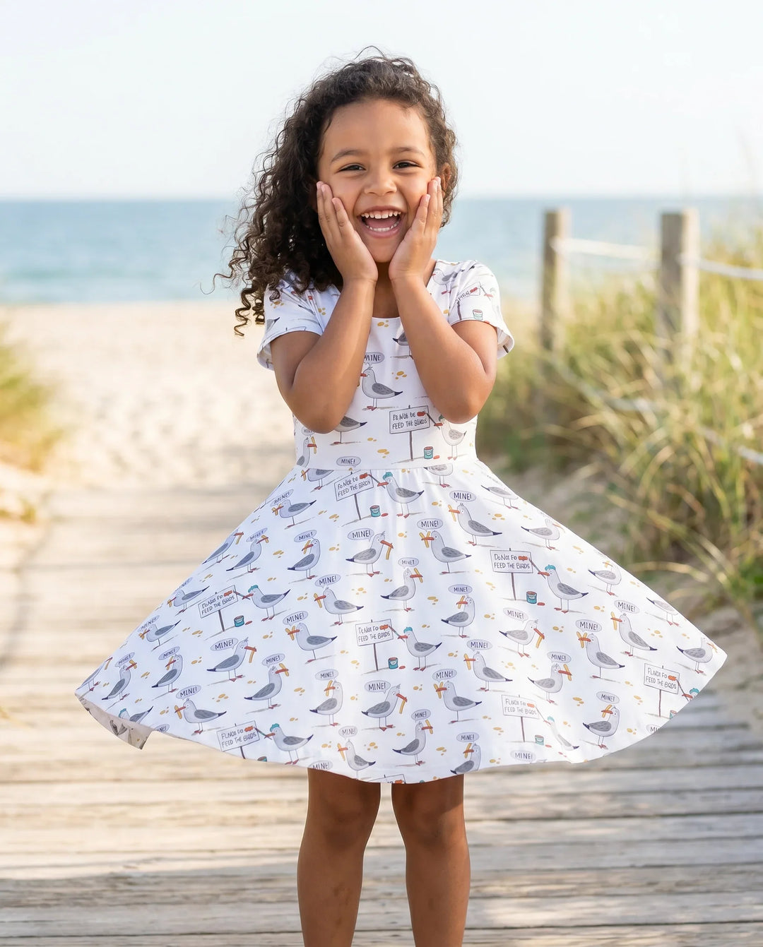 Mine Seagull Snack Bambus-Drehkleid