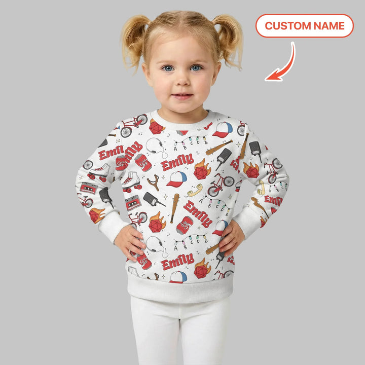 Personalisiertes Kinder-Abenteuer-Bambus-Rundhals-Sweatshirt