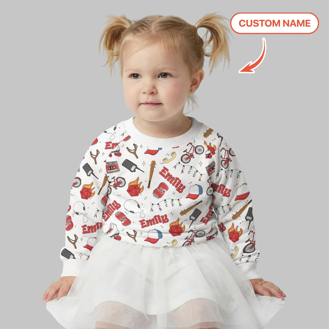 Personalisiertes Kinder-Abenteuer-Bambus-Rundhals-Sweatshirt