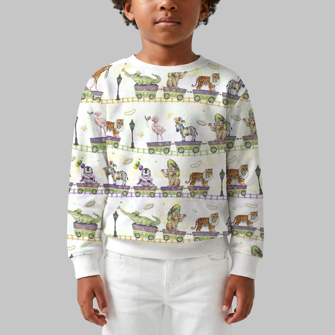 Mardi Gras Dschungelkrewe Bambus Rundhals-Sweatshirt